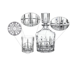 Spiegelau | Perfect Serve Whisky Decanter Set | D-750ml + GL-370 ml | Set of 3