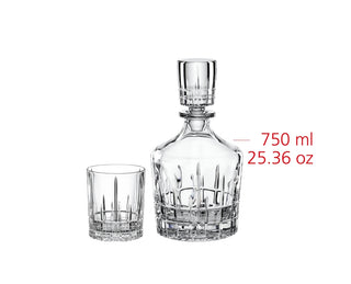 Spiegelau | Perfect Serve Whisky Decanter Set | D-750ml + GL-370 ml | Set of 3