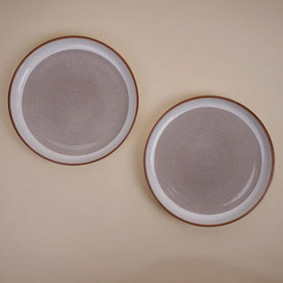 Takisso| Trovo Snack Plate | Ceramic | Brown |  Set Of 2