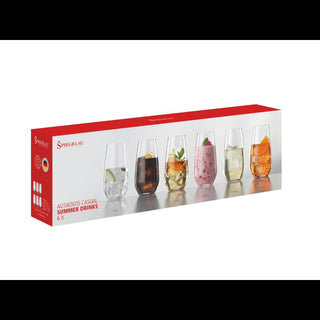 Spiegelau | Authentis Casual - Summer Drink Tumblers | 550 ml | Crystal | Clear | Set of 6