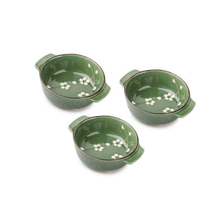 Takisso | Bowl Set  Porcelain Bowl Set | Set of 3 | 350 ML | Microwave & Dishwasher Safe
