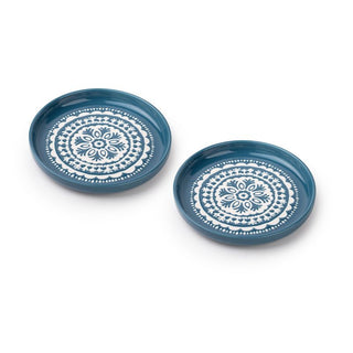Takisso | Plate Set Porcelain Dinner Plates | Set of 2 | Blue