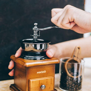 Hario | Coffee Mill Standard Manual Ceramic Burr Coffee Grinder | Wooden Handle | 1 Pc