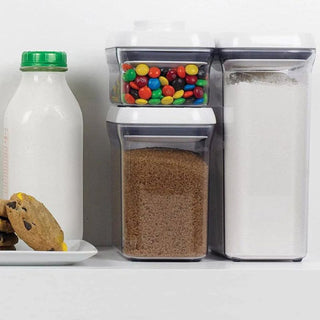 OXO | Good Grips Pop Container | Small Square - Short | 1 Litre | BPA-Free Plastic | 1 PC