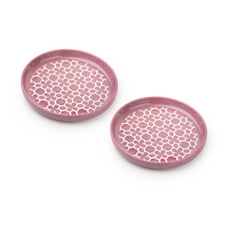 Takisso | Plate Set Porcelain Serving Plates | Pink | Set of 2