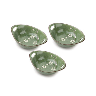 Takisso | Bowl Set  Porcelain Serving Bowl Set | Set of 3 | 320 ML | Microwave & Dishwasher Safe