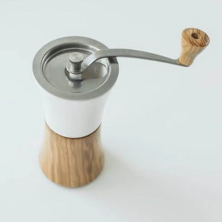 Hario | Ceramic & Olive Wood Coffee Mill Wood N Manual Coffee Grinder | 30g Capacity | 1 Pc