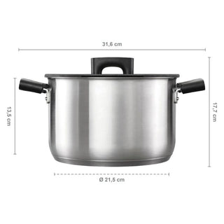 Fiskars | Face Stainless Steel Casserole | 5L | 22 cm | With Lid