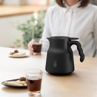 HARIO | V60 Thermal insulation stainless steel server PLUS | 800 ml | Black| 1PC