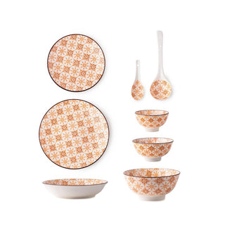Takisso | Dinner Piece Porcelain Dinnerware Collection |  Set 35 | Microwave & Dishwasher Safe