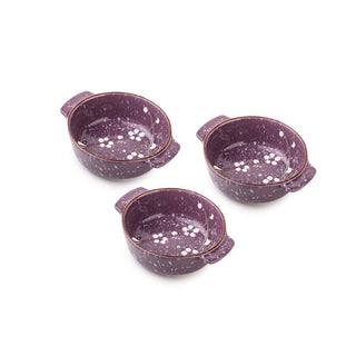 Takisso | Bowl Set  Porcelain Serving Bowls | Set of 3 | 350 ML | Microwave & Dishwasher Safe