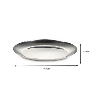 Arttdinox | Pink Bloom Quarter Textured Plate | Stainless Steel | Set of 4