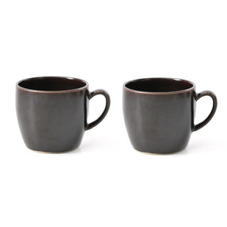 MESA | Brown Metallic 2Cup & 2Saucer  | Set of 4