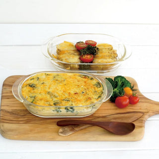 Hario | Heatproof Gratin Plate | 600ml | 2-Piece Baking Dish Set