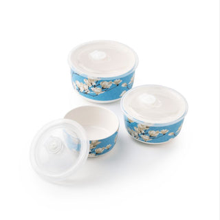Takisso | Bowl Set Porcelain Mixing & Serving Bowls | Set of 3 | Microwave & Dishwasher Safe