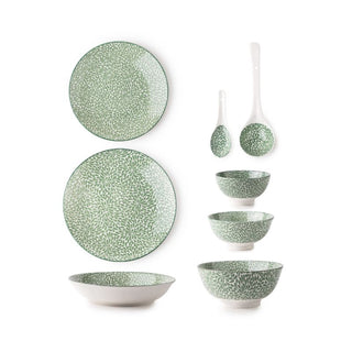 Takisso | Porcelain Dinner Set 35 Pieces | Microwave & Dishwasher Safe