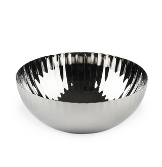 Arttdinox | Jindal Stainless - Rhythm Garden Serving Bowl - Large | Stainless Steel | Silver