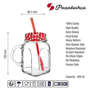 Pasabahce | JM Red Metal Cover | 450ml | 1Pc