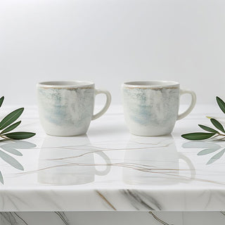 MESA | Capadosia 2 Cup &amp; 2 Saucer | Stoneware | Set of 4