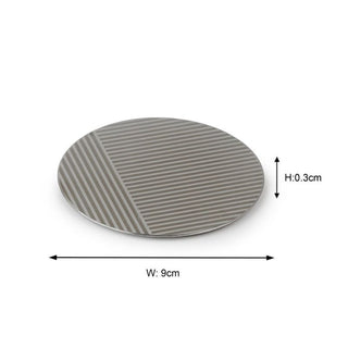 Arttdinox | Deco Round Coaster | Stainless Steel | Set of 6
