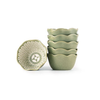 Takisso | Bowl Set Porcelain Bowls | Set of 6 | 300 ML | Microwave & Dishwasher Safe