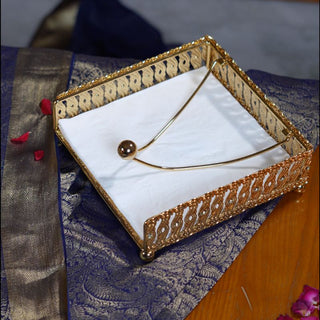 Āvaas | Kuber - Napkin Holder Tray | Golden | 1 Pc