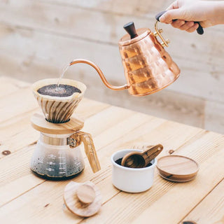HARIO | Coffee Server Olive Wood | 600ml | Heatproof Glass | 1PC