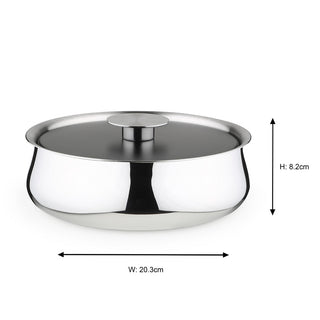 Arttdinox |  Doubly Double Walled Bowl Small by Jindal Stainless | Stainless Steel | Silver