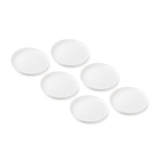 Takisso | Opal Glass Plate Set | 6 Dinner Plates | Chip Resistant | Microwave & Dishwasher Safe