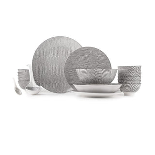 Takisso | Porcelain Dinner Set 35 Pieces | Premium Microwave & Dishwasher Safe Dinnerware