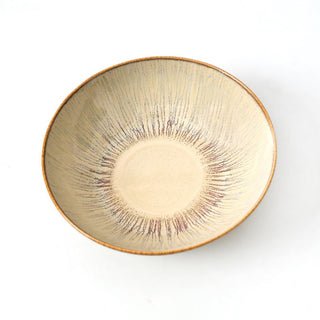 MESA | Agata Beige Pasta Bowl  | Stoneware | 22 Cm | 1 Pc