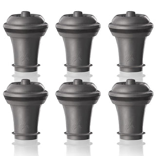 Vacuvin | Wine Saver Vacuum Stoppers | Set of 6 | Grey