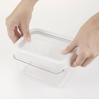 OXO | Good Grips | LockTop Container - Small Square | 400 ml | 1.7 Cups | BPA-Free Plastic | White