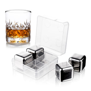 Vacuvin | Whiskey Stones | Set of 4 | Stainless Steel