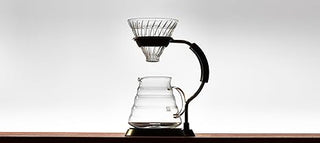 Hario | V60 Arm Stand Glass Dripper Set | 1-4 Cups | Glass | Black