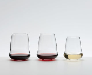 RIEDEL | Stemless Wings - Riesling/Sauvignon/Champagne Glasses | 440 ml | Crystal | Clear | Set of 2