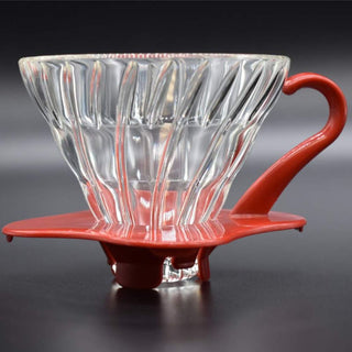 HARIO | V60 Glass Coffee Dripper | Red | 01 Size | 1 Pc