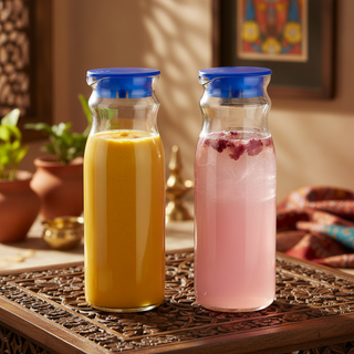 Hario | Heatproof Free Pot Mine | Transparent | Blue | 1200 ml | Set of 2