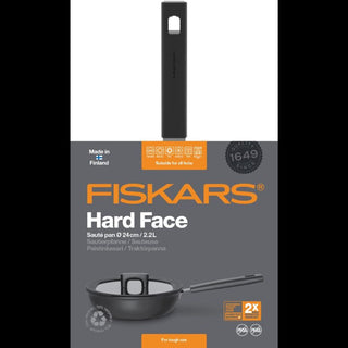 Fiskars | Hard Face Sauté Pan | 2.2L | 24 cm | With Lid