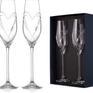 Diamante | Heart in Heart Flute Pair | 210 ml | Set of 2