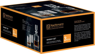 Nachtmann | Bossa Nova | Whisky Decanter Set | 750 ml & 330 ml | Crystal | Set of 3