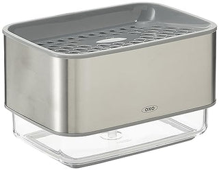 OXO | Good Grips | Soap Dispensing Sponge Holder | Stainless Steel | Silver | 1 pc