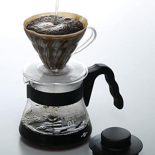Hario | V60 - Size 01 Coffee Server | Heat-Proof Glass | 450 ml | Transparent