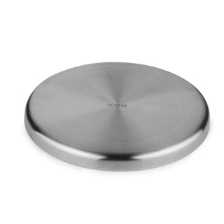 Arttdinox | Polka Snack Plate by Jindal Stainless | Stainless Steel | Silver | Set of 2