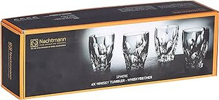 Nachtmann | Sphere -  Double Old Fashioned (DOF) Whisky Tumblers | 300 ml | Crystal | Clear | Set of 4