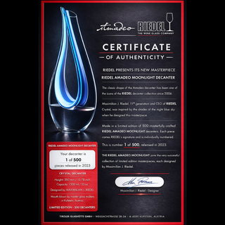 Limited Edition - Riedel | Amadeo - Moonlight Decanter | 1.5 Litres | Crystal | Blue Highlight | 1 pc