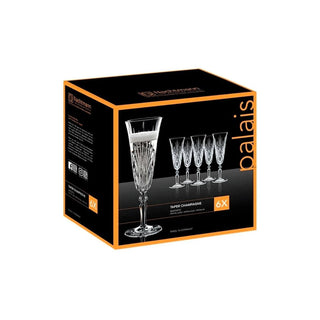 Nachtmann | Palais | Taper Champagne Flute/Glasses | 140 ml | Crystal | Set of 6