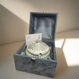 Āvaas | Tarangini - Peacock Sugar Candy Dish Gift Box | White & Silver | 1 Pc