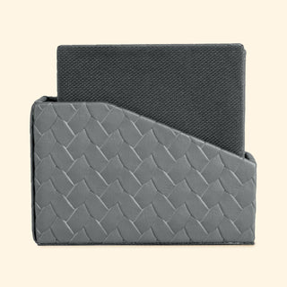 Three Sixty Degree | Entwine - Coasters | Vegan Leather | Grey | Set of 6