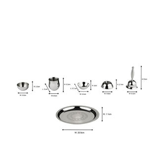 Arttdinox stainless steel pooja thali